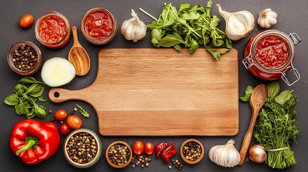 Platou cu ingrediente proaspete